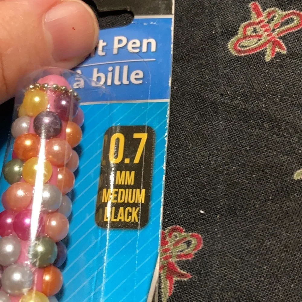 Ballpoint Pen With Colorful Beads With Medium Black Ink